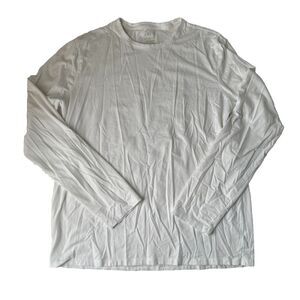 Apt. 9 Premier Flex White Long Sleeve Crewneck Tee Shirt Size Large